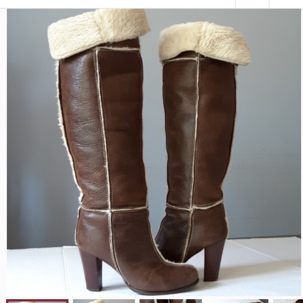 FX Fluxa over the knee tall leather Boots - Made in Span sz 9